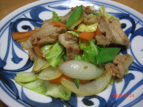 ボリューム満点☆豚バラ野菜炒め♪