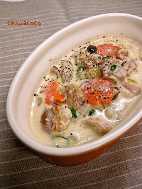 塩麹さんで和風クリーム煮