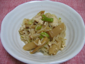 絶品!しらたきとメンマの中華炒め