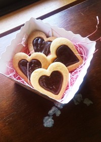 バレンタインにハートチョコレートクッキー