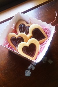 バレンタインにハートチョコレートクッキー