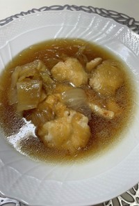 鶏胸肉と白菜春雨スープ