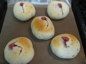 HBで米粉入り☆桜風味あんぱん