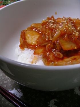 【男の料理】オレの豚キムチ丼