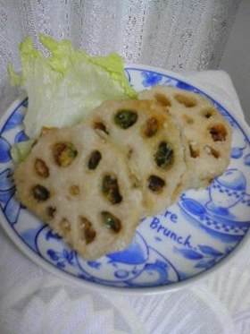 お手軽☆美味!れんこんはさみ揚げ☆