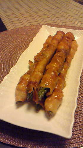 アスパラの豚肉巻き☆味噌×山椒風味