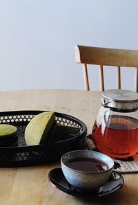 クラフト紅茶★米粉の抹茶どら焼き★和紅茶