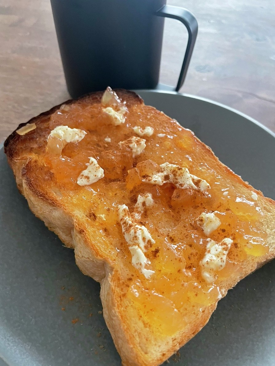 林檎クリームチーズシナモントーストの画像