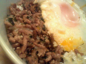 挽き肉を使って♪アレンジ丼