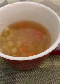 ジャガイモと玉ねぎと人参のスープ