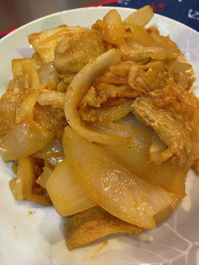 味噌豚キムチ炒めの写真