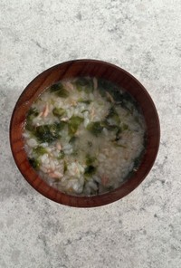 ツナと韓国海苔の中華粥