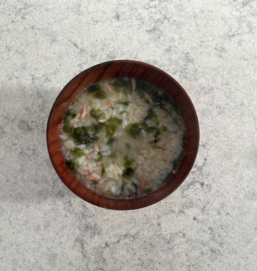 ツナと韓国海苔の中華粥の画像