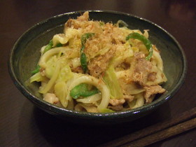 ポン酢でさっぱり!焼きうどん