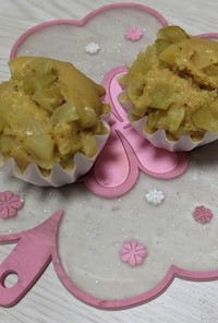 森永ミルクキャラメル林檎バター蒸しケーキ