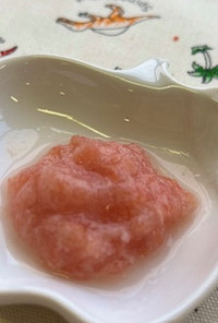 【離乳食】5か月から　白身魚のトマト煮