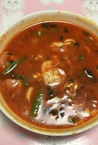 電子レンジ調理トマトスープ