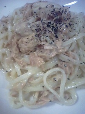 ランチに♪ツナマヨバターうどん