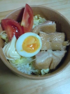 鶏もも肉煮で簡単丼♪
