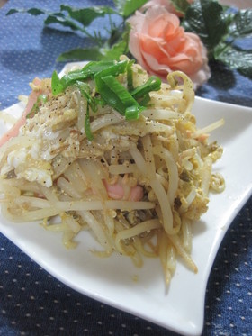 もやしのカレーしょう油炒め♡