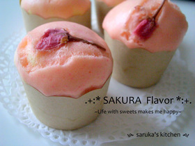 桜の蒸しケーキ♡