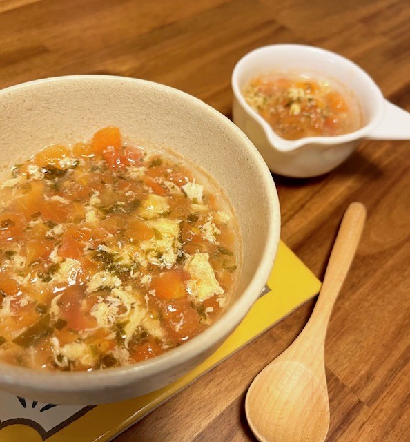 【離乳食】12か月から　トマト卵スープの画像