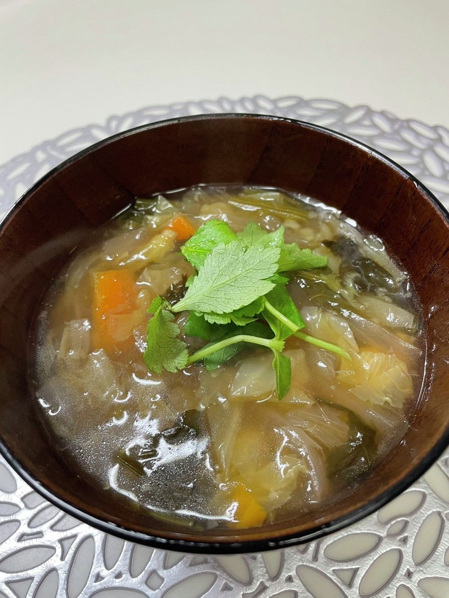 野菜だけでサンラータン風スープの画像