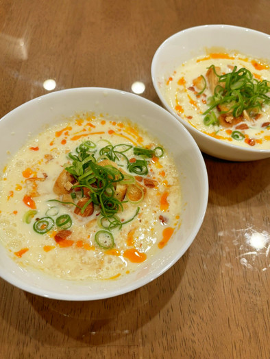 食べる豆乳スープの写真