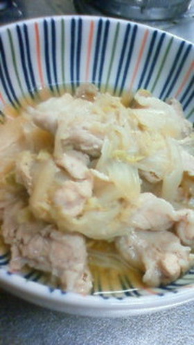 白菜と豚肉の重ね煮(麺つゆでOK)