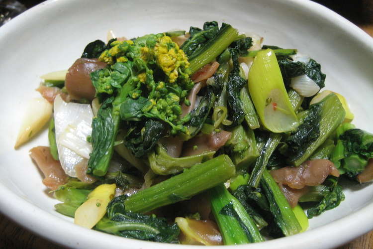 ぴりっと菜の花の簡単炒めもの レシピ 作り方 By りーまーのんのん クックパッド 簡単おいしいみんなのレシピが366万品