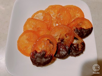 柚子の輪切り砂糖煮（チョコをかけても！）の写真