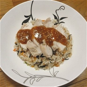 和風蒸し鶏飯*まるごと炊飯器で!