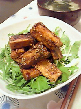 高野豆腐の甘辛照り焼き