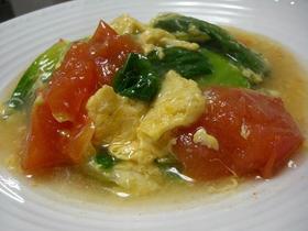 とろ~り☆トマトとチンゲン菜の卵あんかけ