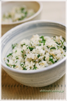 爽やか美味しい!春菊の混ぜご飯