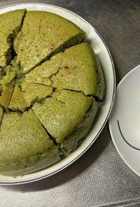 豆腐入り抹茶黒豆ケーキ