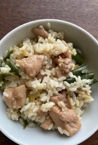 鶏肉とネギの炊き込みご飯 26