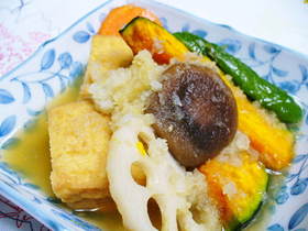 野菜たっぷり 厚揚げと野菜の煮おろし