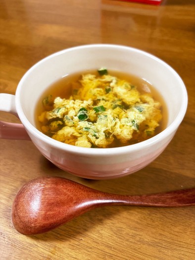 ニラ玉卵スープの写真