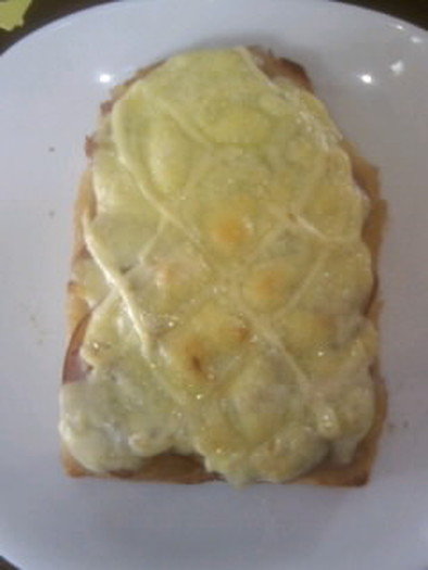 朝食♪おつまみ♪りんごハムチーズトーストの写真