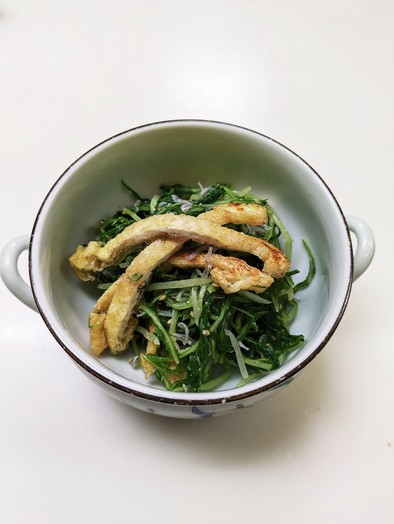 水菜と炙り薄揚げの和物の写真