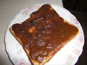 残ったカレーで☆焼きカレートースト