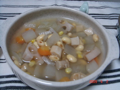 大豆&6種ベジの食べるスープ☆の写真