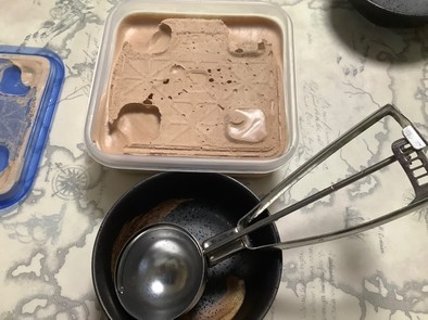 チョコレートアイスクリームの写真