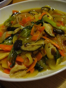 青梗菜で八宝菜