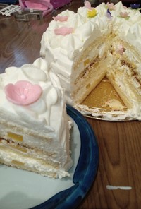 21cmの生デコケーキ