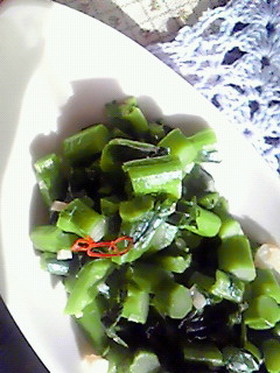 かき菜のにんにく&オリーブ炒め