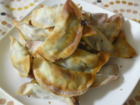 餃子の皮で焼きチョコバナナ