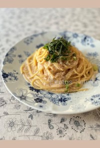 ワンパンで！ガリバタ明太子クリームパスタ