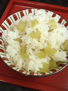 ふきとじゃこの炊き込みご飯